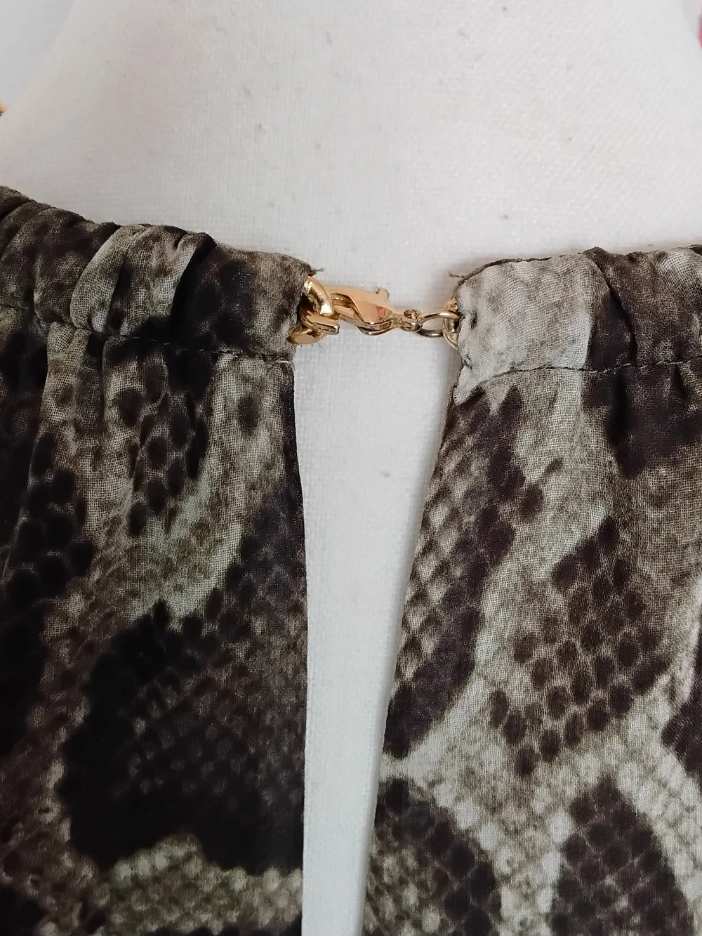 Michael Kors Brown Mixed Animal Print Halter Maxi Dress